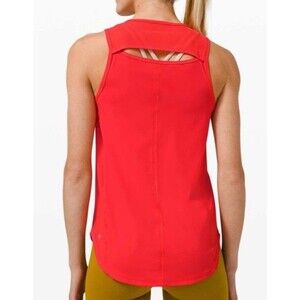 Lululemon Size 8 Sculpt Tank Top Hot Red